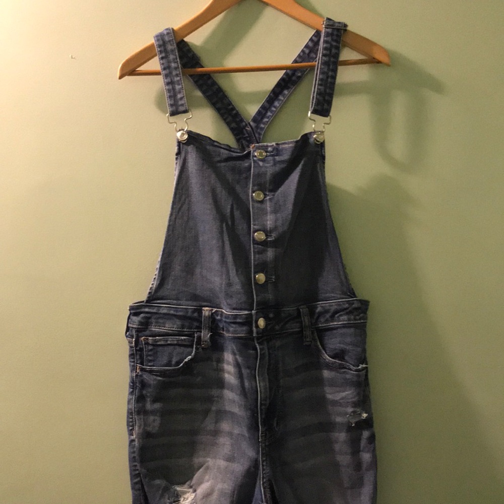 Ripped Denim overalls